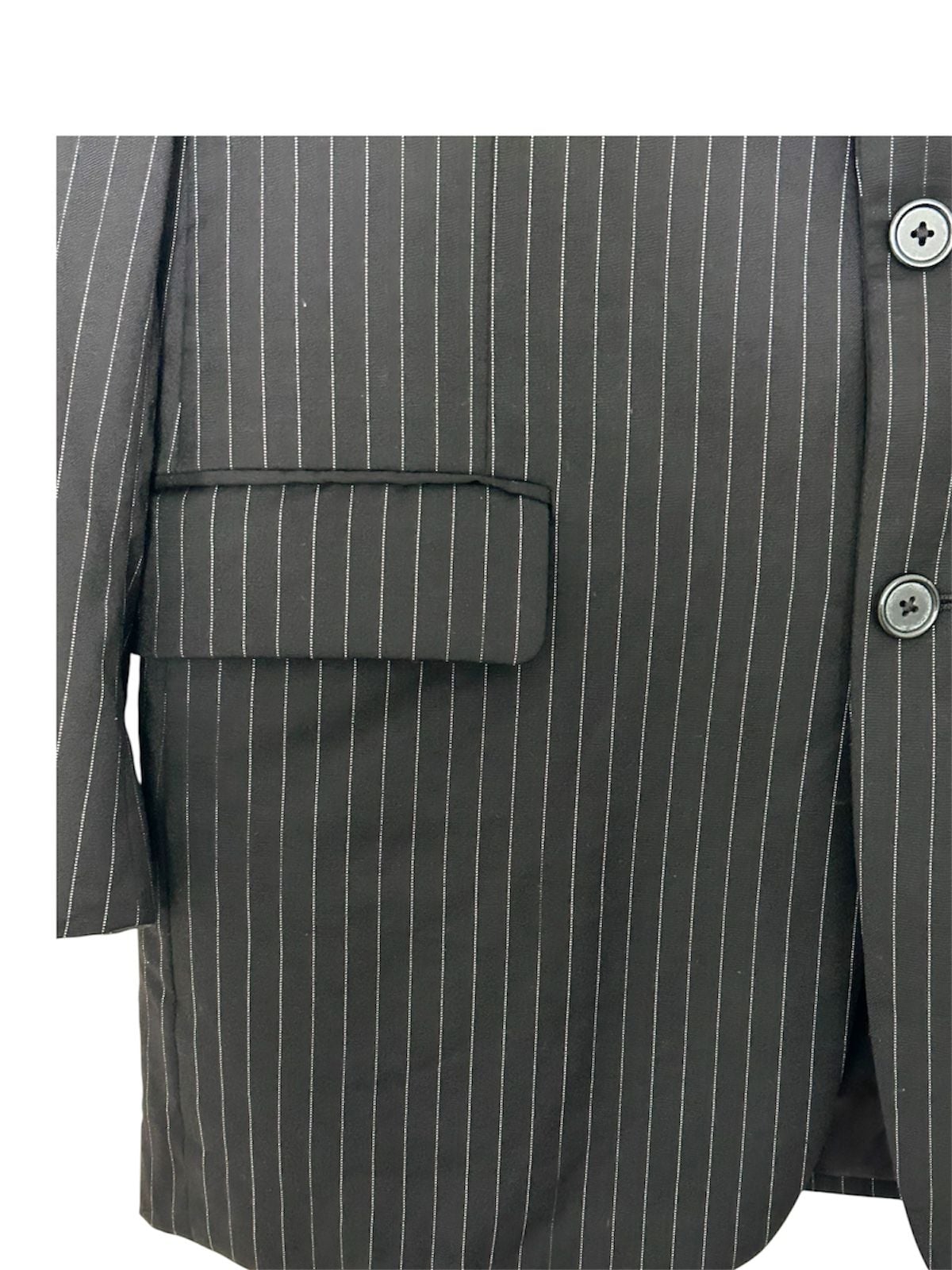 Hickey Freeman 100% Worsted Wool Pinstripe Suit 38 SHT 3