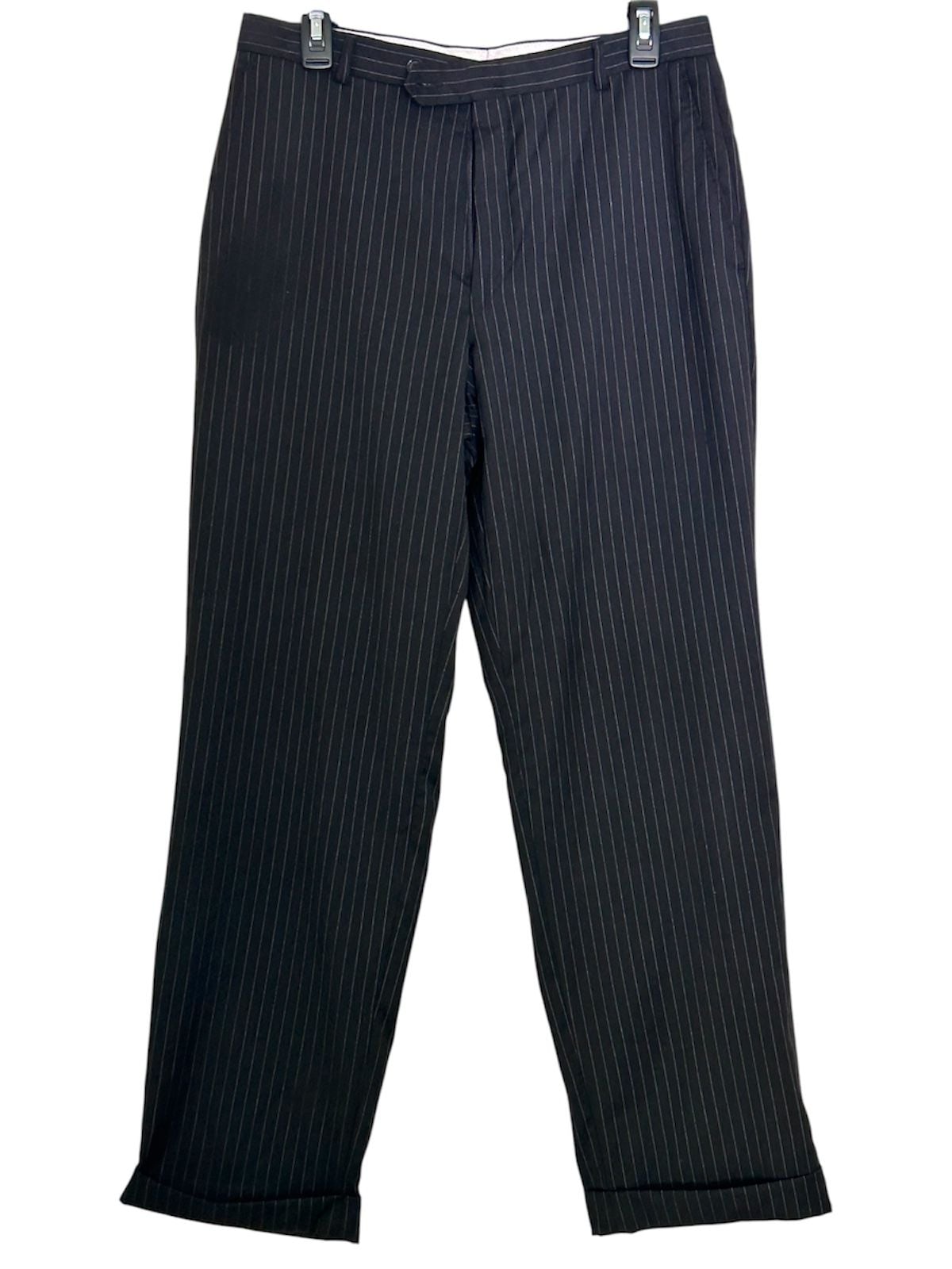 Hickey Freeman 100% Worsted Wool Pinstripe Suit 38 SHT 5