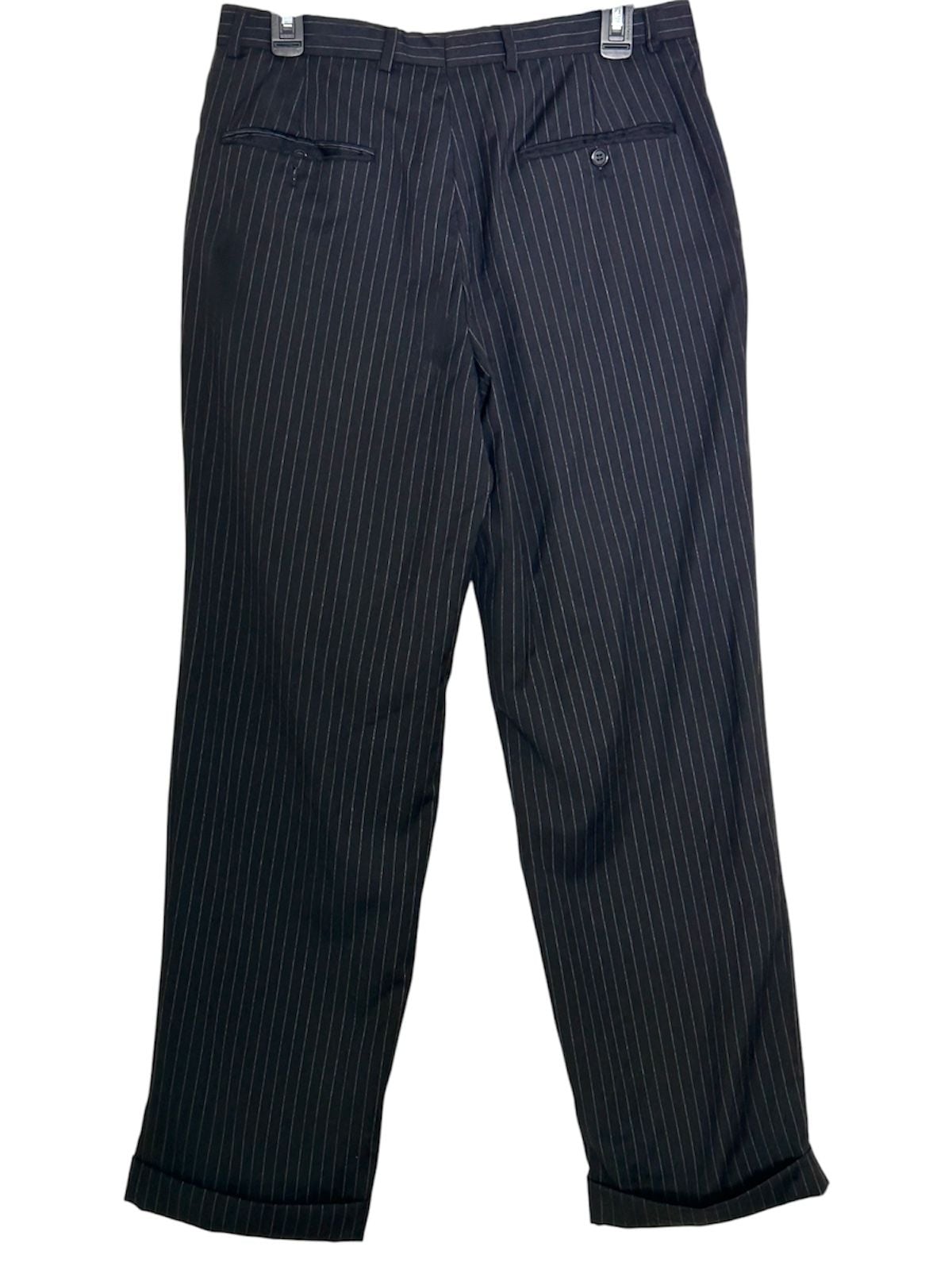 Hickey Freeman 100% Worsted Wool Pinstripe Suit 38 SHT 6