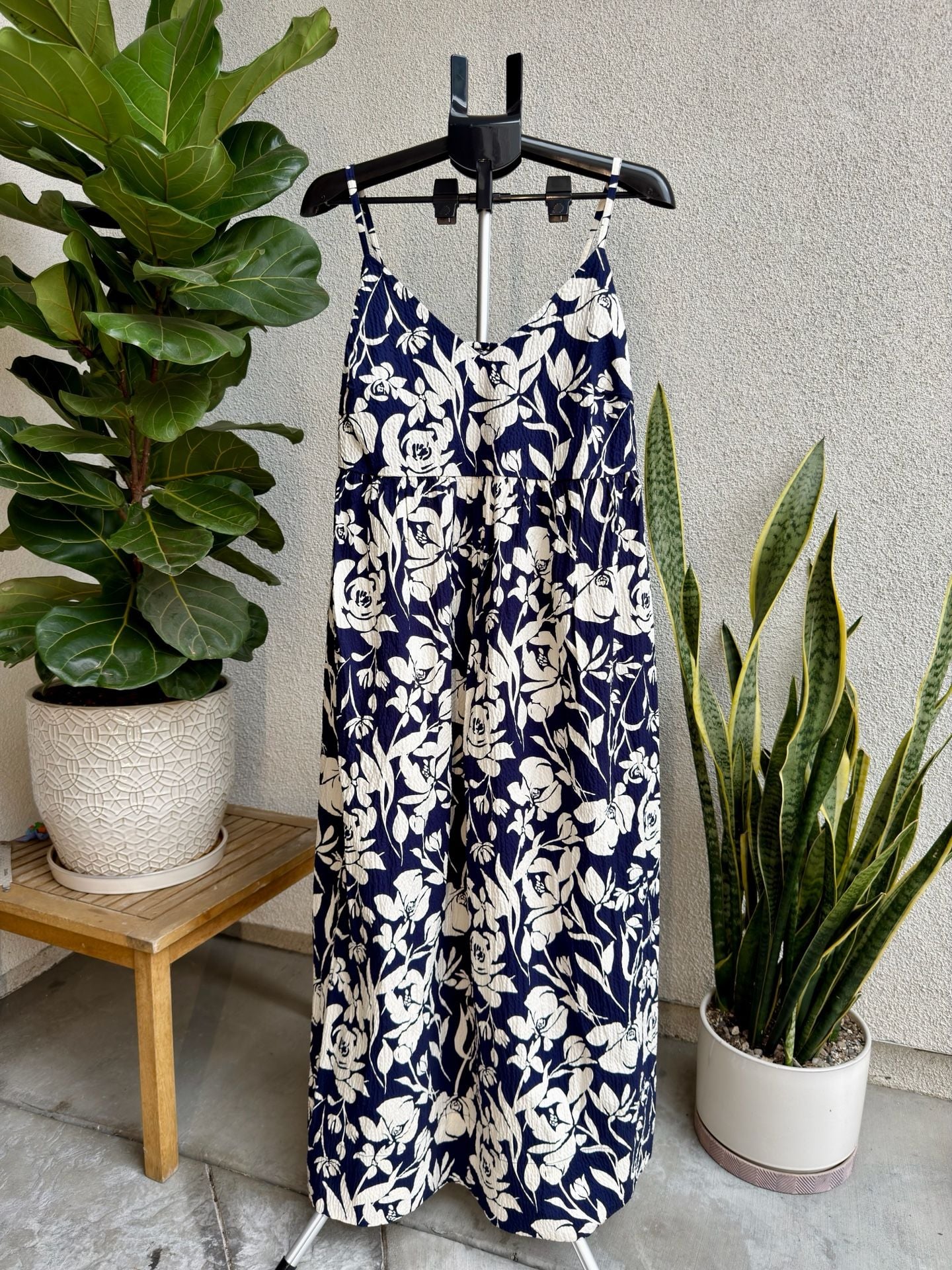 A New Day Navy Floral Maxi Dress XXL 2
