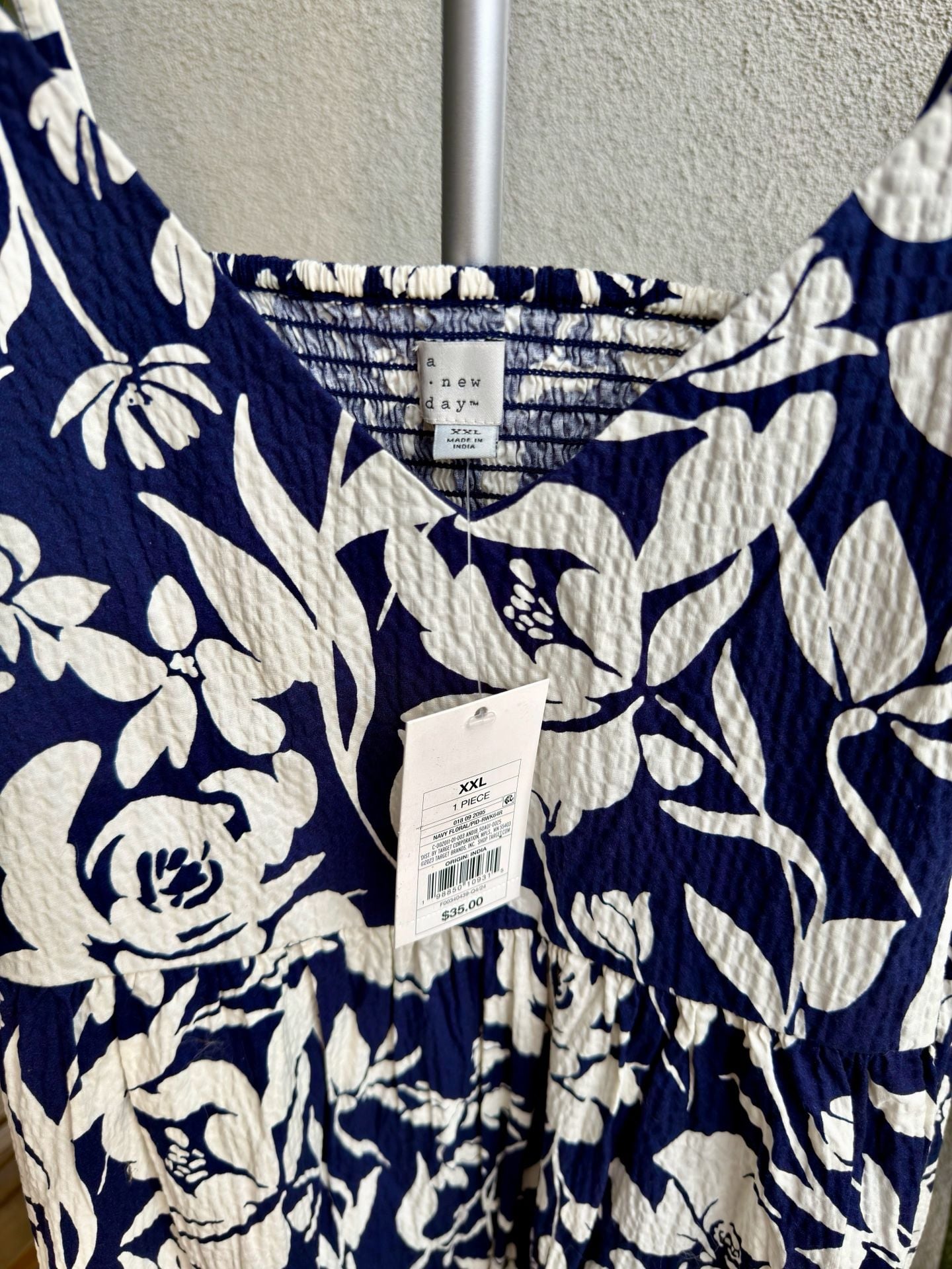 A New Day Navy Floral Maxi Dress XXL 4