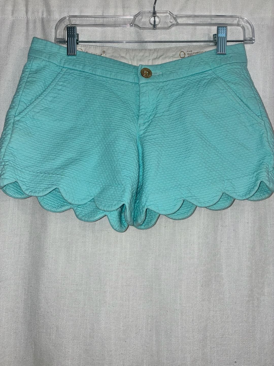 Lilly Pulitzer The Buttercup Stretch Scalloped Shorts Size 0 2