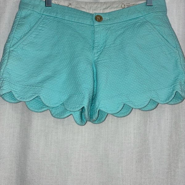 Lilly Pulitzer The Buttercup Stretch Scalloped Shorts Size 0