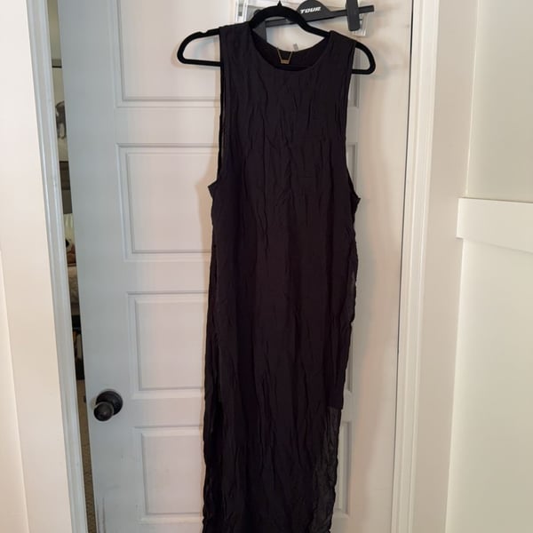 YFB Young Fabulous & Broke Black Sleeveless Maxi Dress with Side Slits