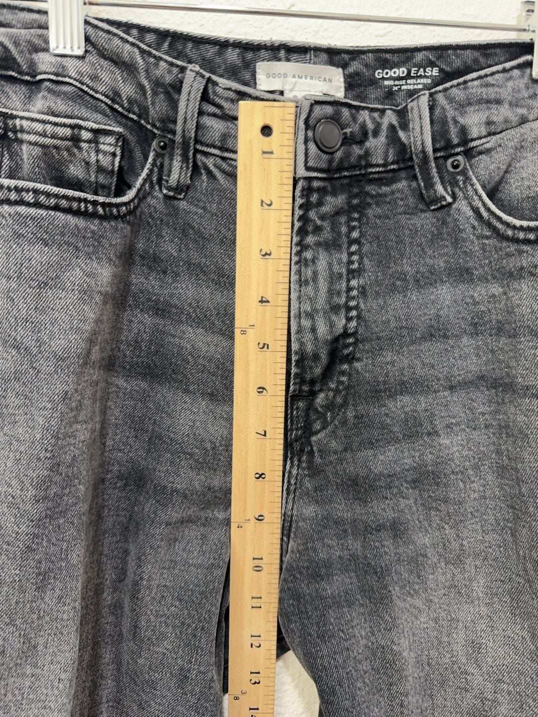 Good American Good Ease Mid Rise Wide Leg Jeans Women's Size 6 or 28 7