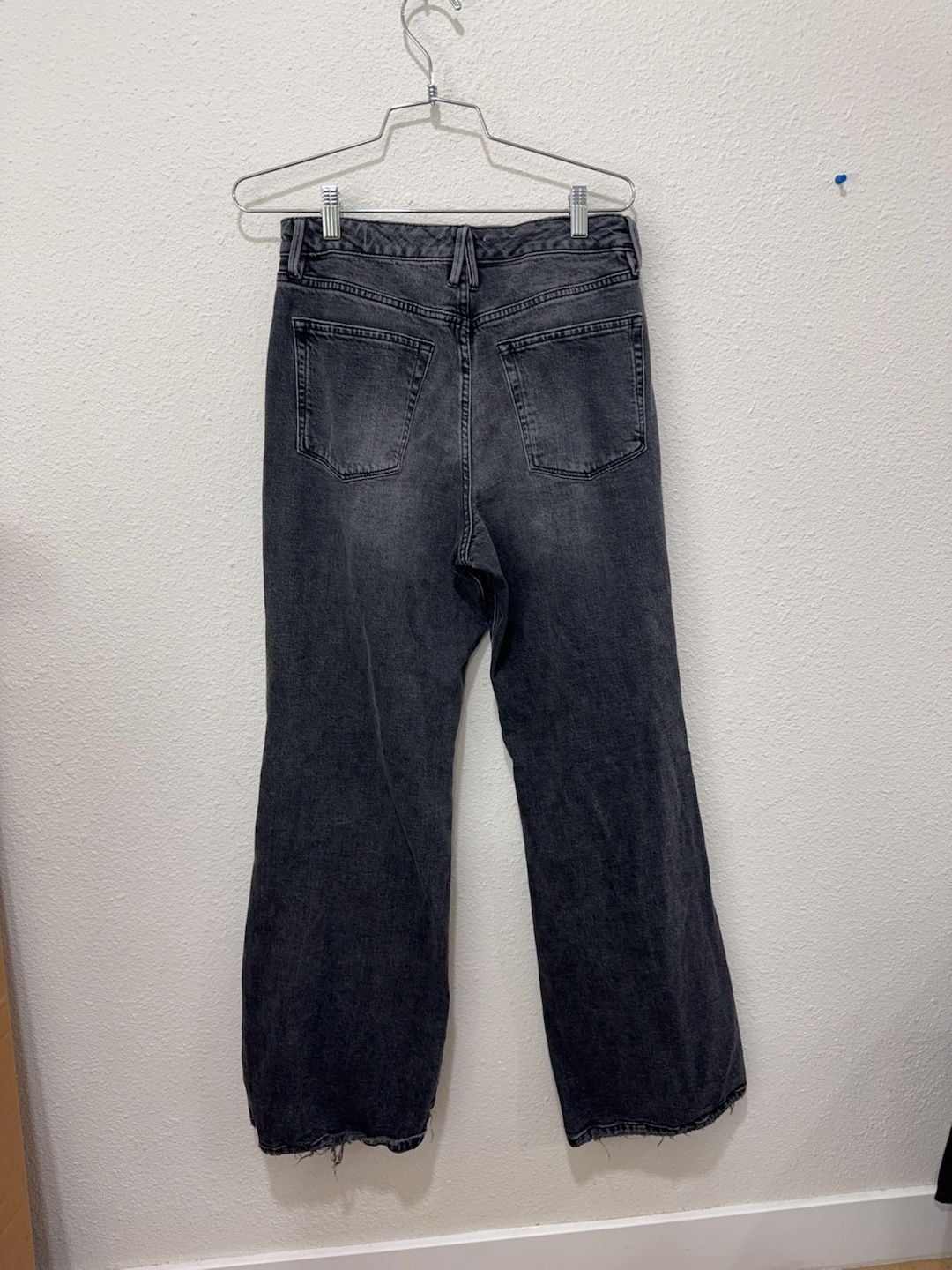 Good American Good Ease Mid Rise Wide Leg Jeans Women's Size 6 or 28 10