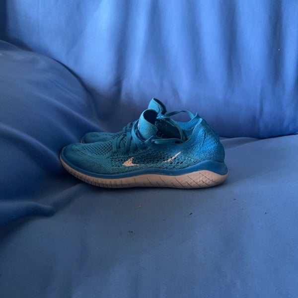 Nike Free RN Flyknit Running Shoes Blue w7.5