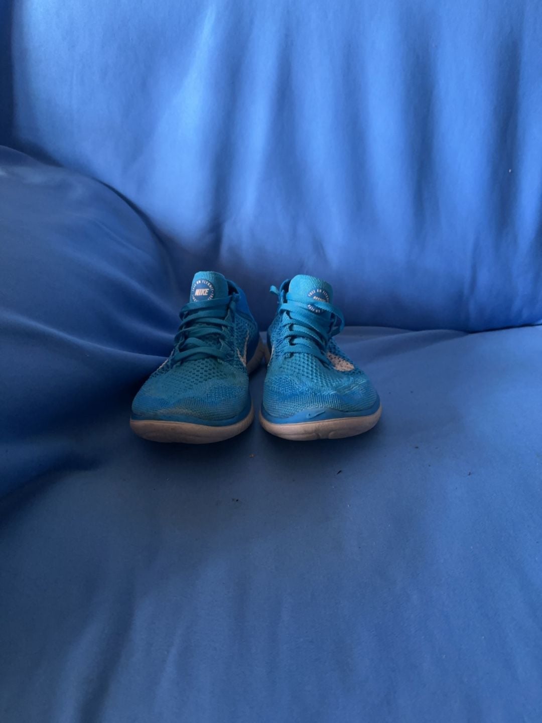 Nike Free RN Flyknit Running Shoes Blue w7.5 3