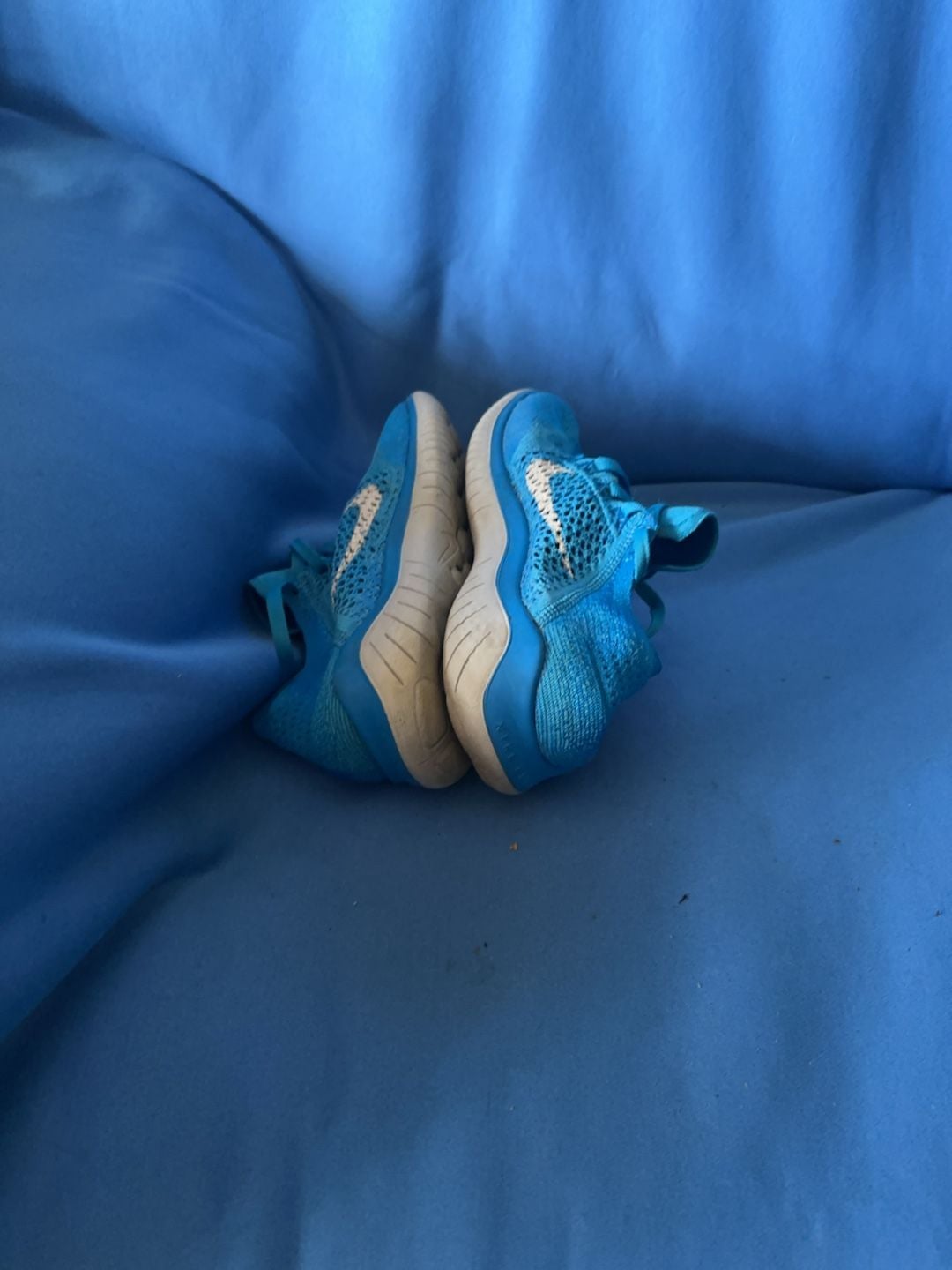 Nike Free RN Flyknit Running Shoes Blue w7.5 6