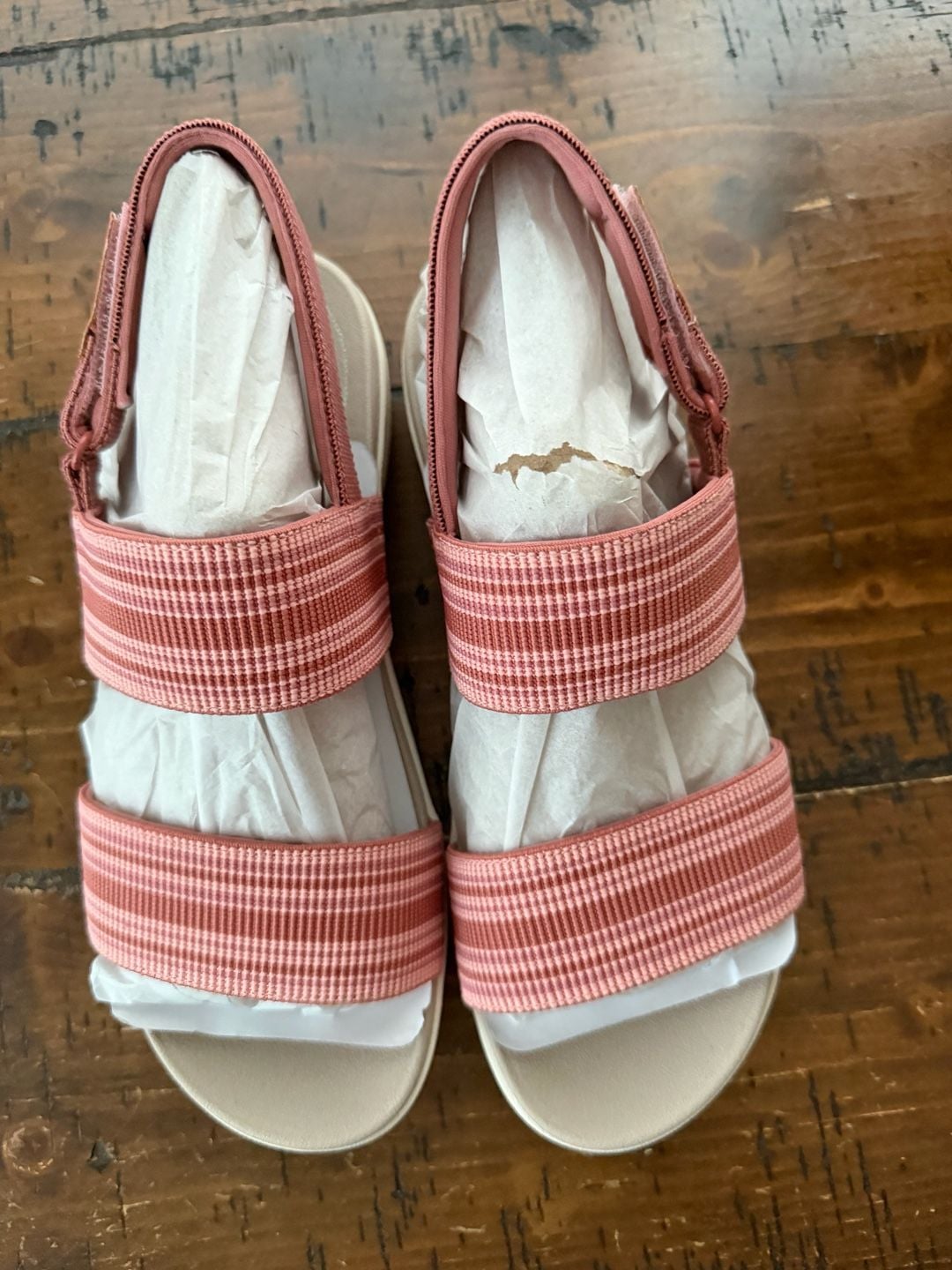Easy Spirit SETRISTENS Women's Sandals Pink Striped Size 7.5W 3