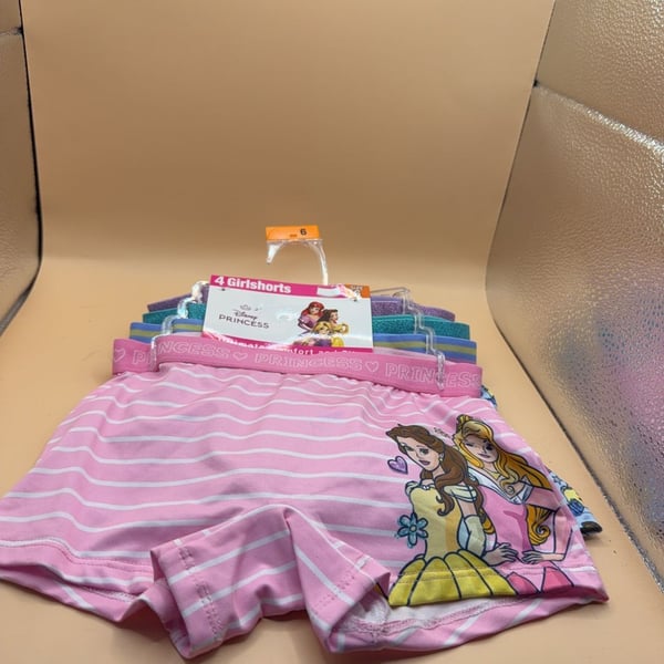 Disney Princess Girls Girlshorts Size 6 4-Pack