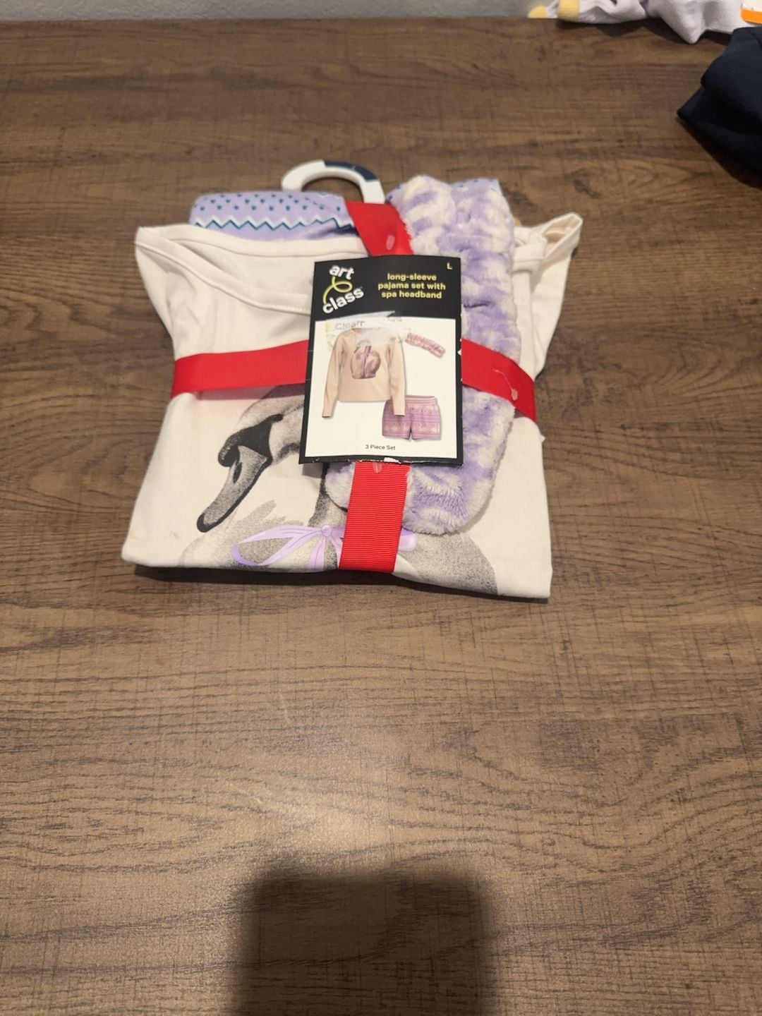 Art Class Girls Long-Sleeve Pajama Set with Spa Headband Size L 2