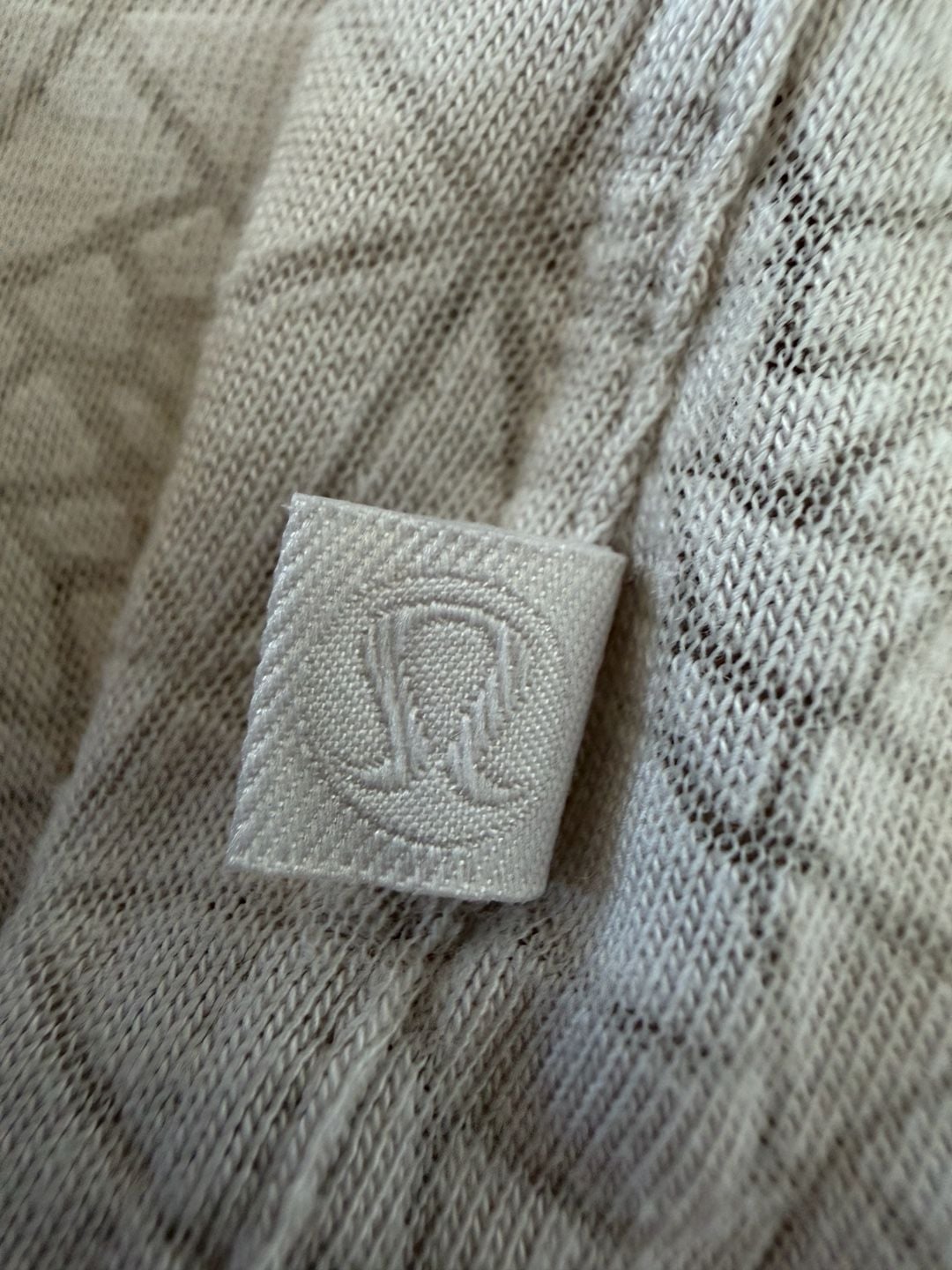 Lululemon Cinch Me Up Front Tank Top Beige Dune Geometric Print Drawstring 9