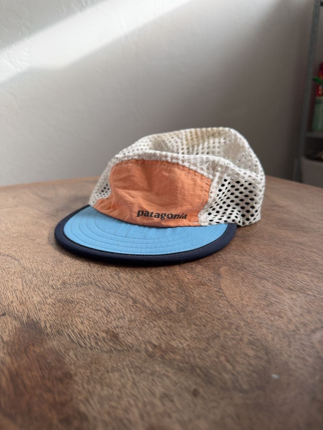 Patagonia Mesh Back Five Panel Hat Orange Blue 2