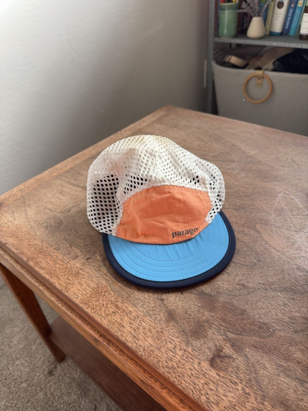 Patagonia Mesh Back Five Panel Hat Orange Blue 4