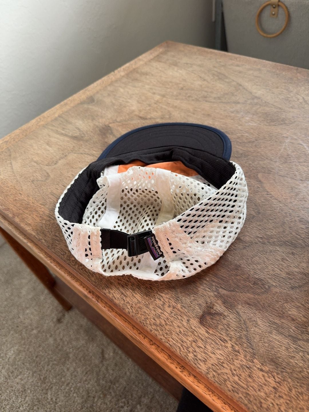 Patagonia Mesh Back Five Panel Hat Orange Blue 5