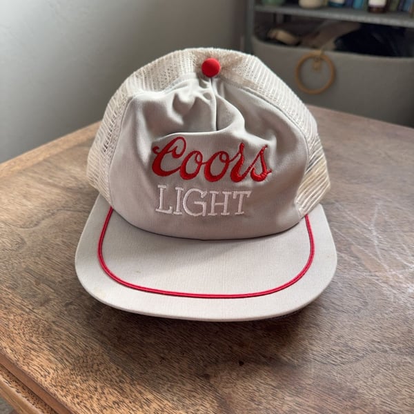Vintage Coors Light Trucker Hat Snapback California Headwear Adult