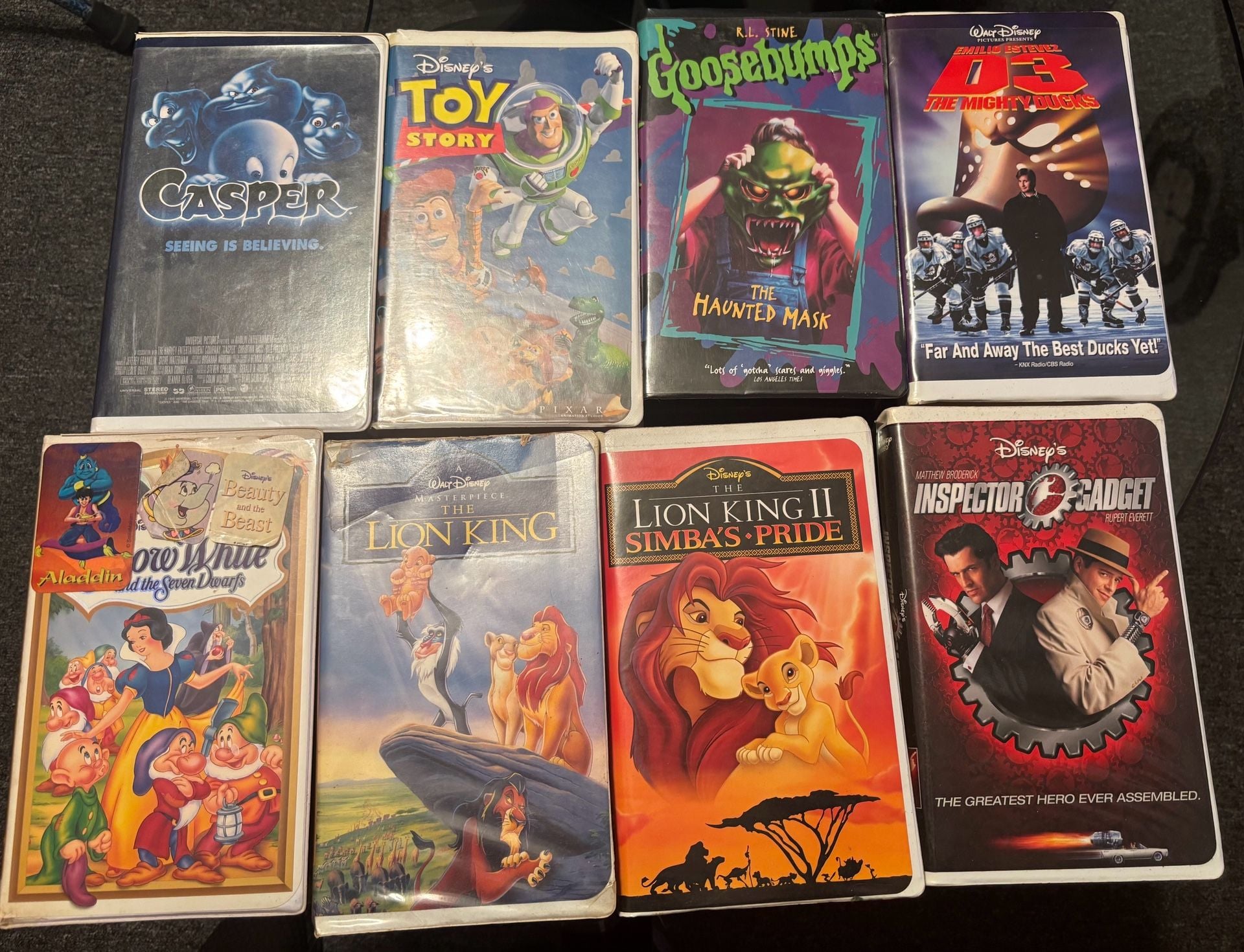 Assorted Vintage and Disney VHS Movies willing to sell lots and individual prices vary and starting at $20 each 1
