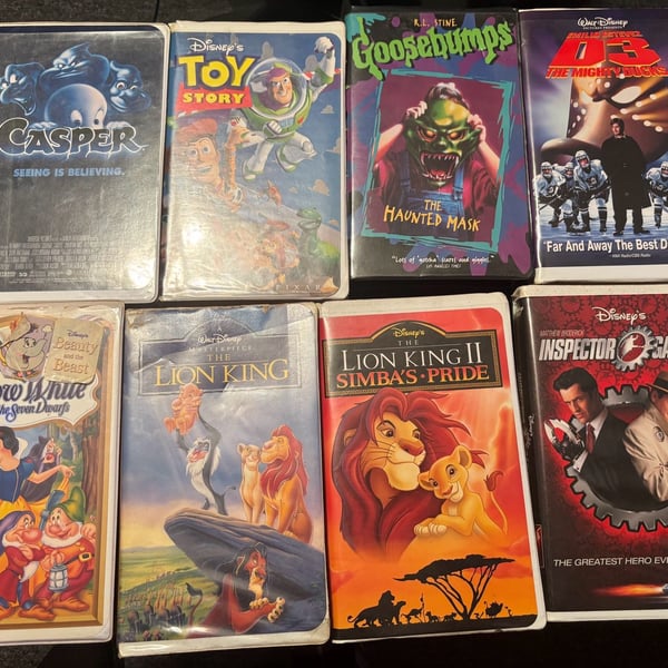 Assorted Vintage and Disney VHS Movies willing to sell lots and individual prices vary and starting at $20 each