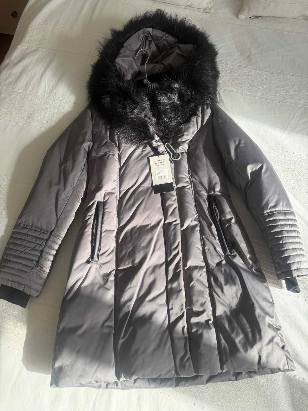 Noize Division Jessica Puffer Coat Slate Size L 2