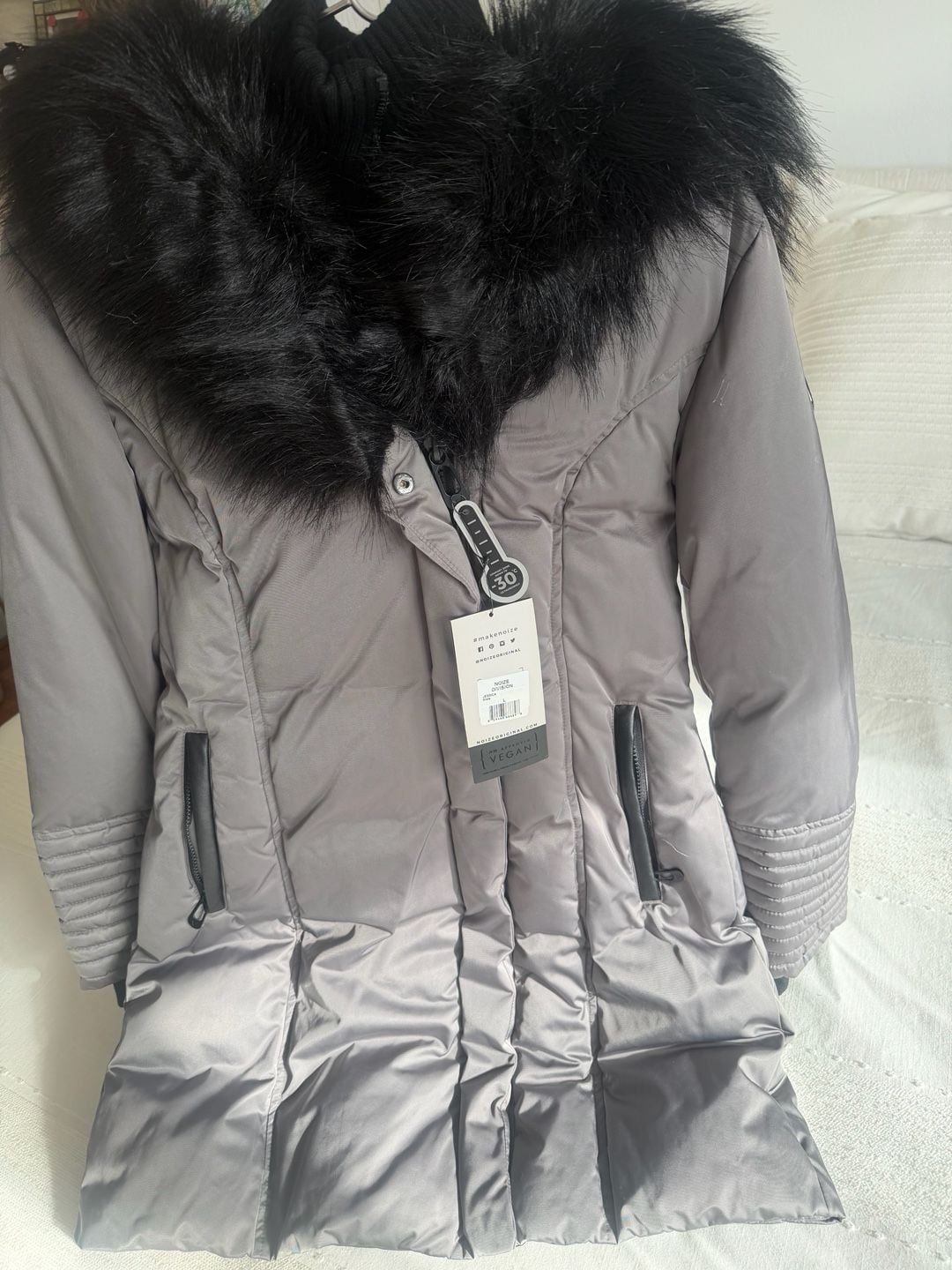 Noize Division Jessica Puffer Coat Slate Size L 5