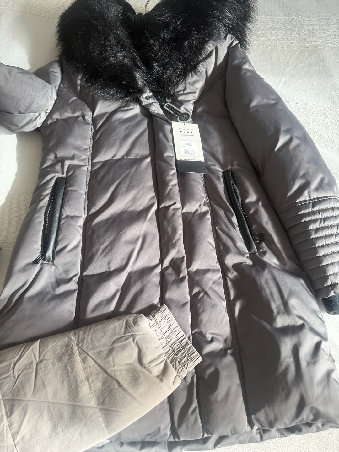 Noize Division Jessica Puffer Coat Slate Size L 6
