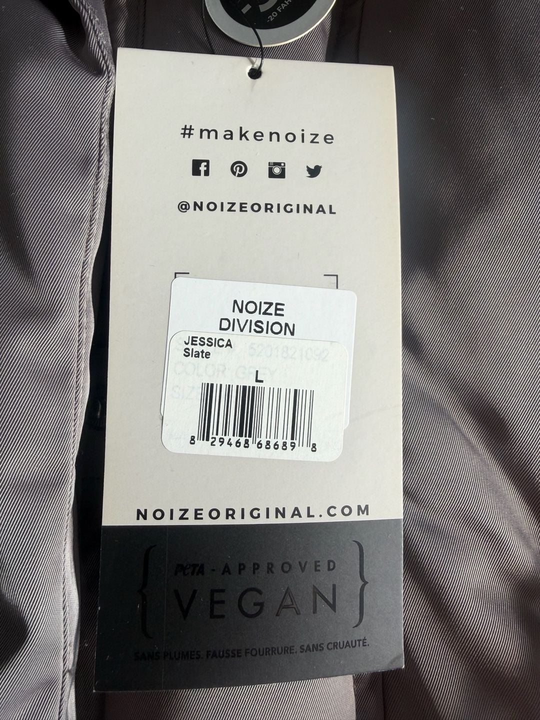 Noize Division Jessica Puffer Coat Slate Size L 9