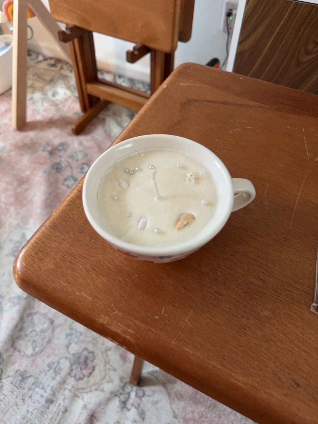 Handmade Lobster and Seashell Teacup Soy Candle 3