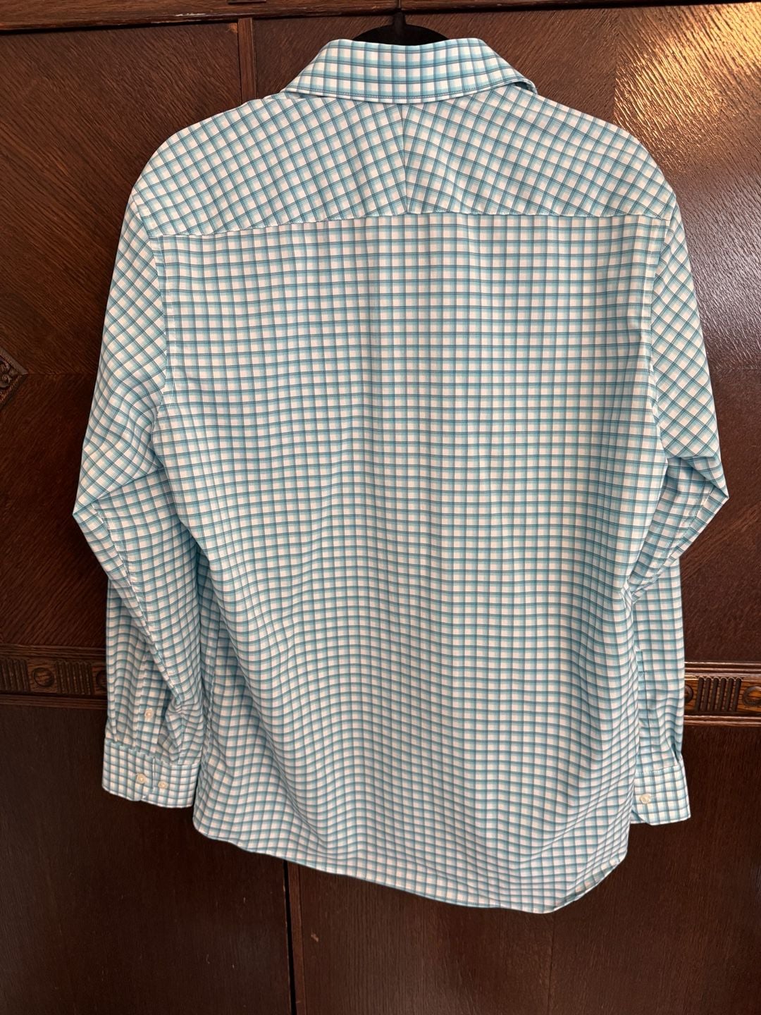 Perry Ellis Portfolio The Tech Shirt Slim Fit Plaid Button Down Shirt 15.5 32/33 3