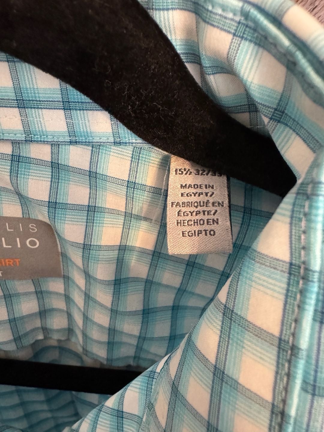 Perry Ellis Portfolio The Tech Shirt Slim Fit Plaid Button Down Shirt 15.5 32/33 4