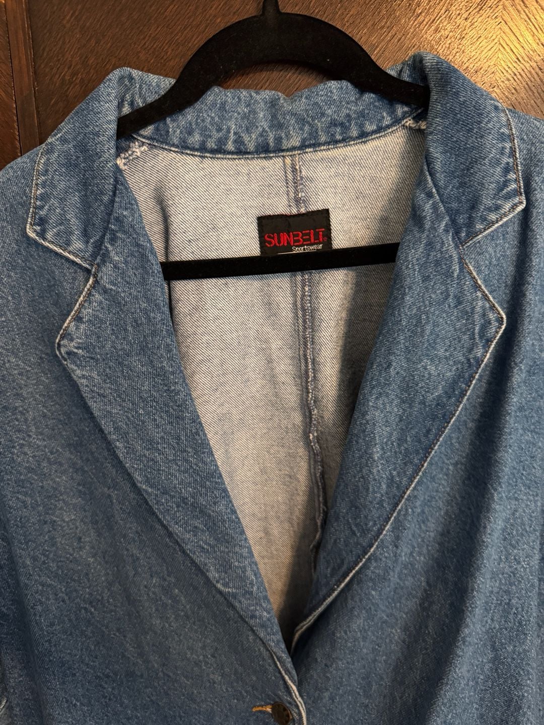 Vintage Sunbelt Sportswear Denim Blazer Jacket Size Medium 3