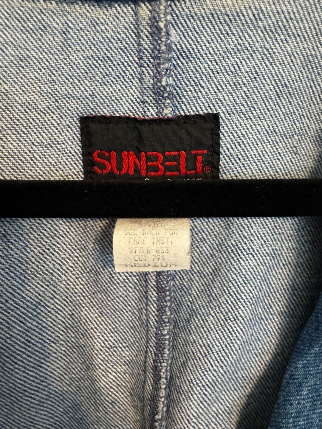 Vintage Sunbelt Sportswear Denim Blazer Jacket Size Medium 4