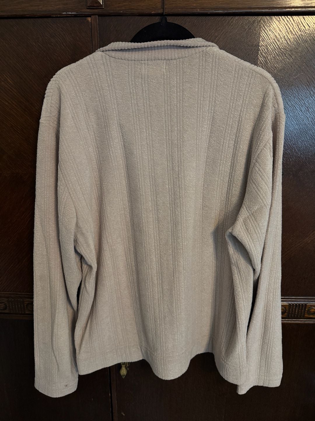 Crazy Horse A Claiborne Company Size L Beige Quarter Zip Pullover 5