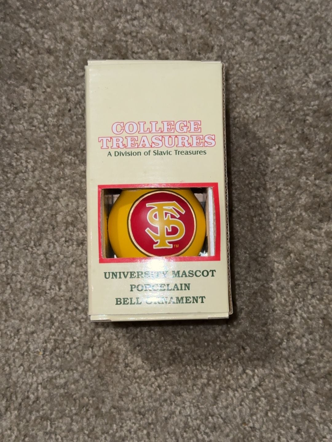 College Treasures Florida State Seminoles Porcelain Bell Ornament 3