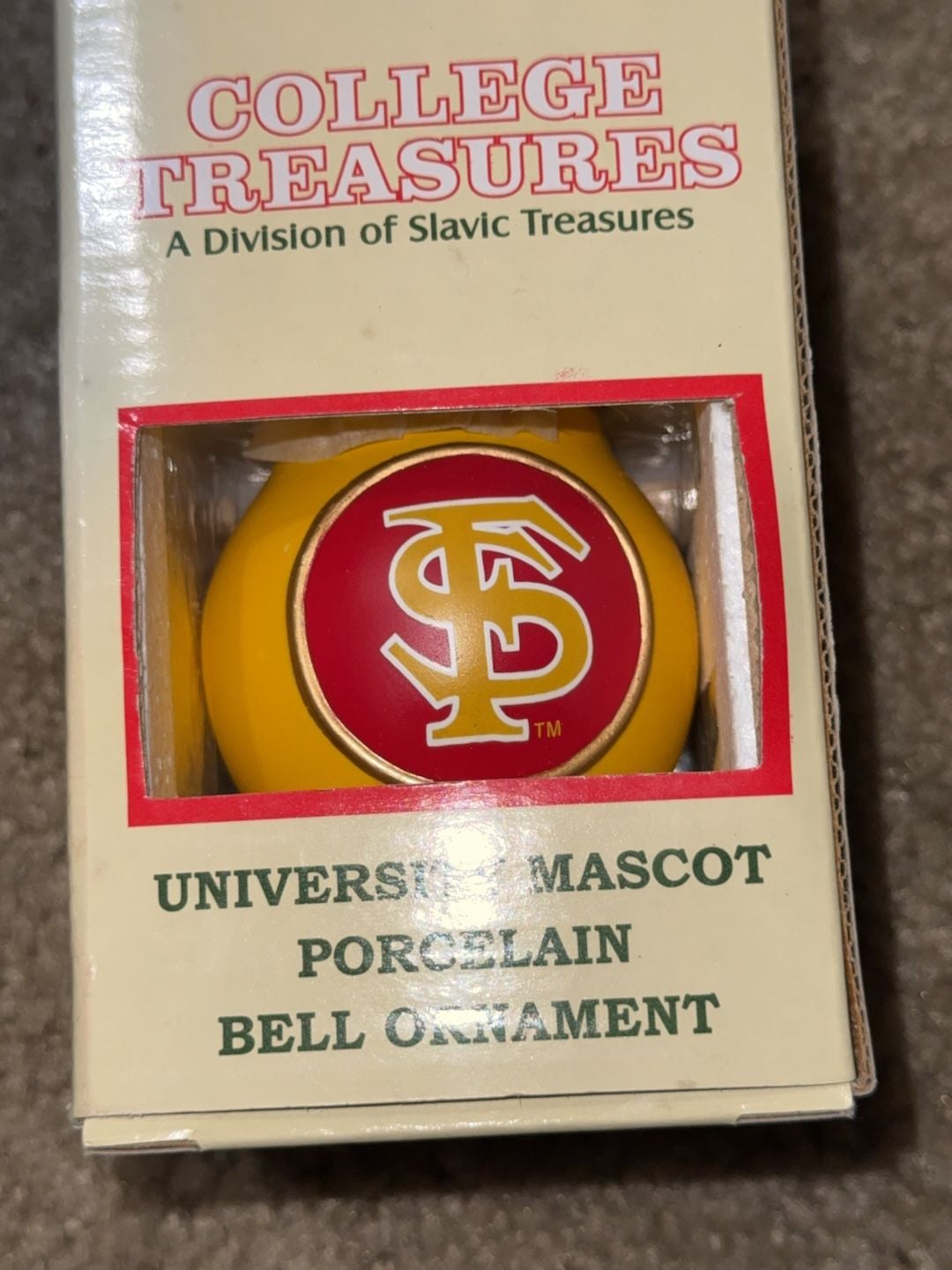 College Treasures Florida State Seminoles Porcelain Bell Ornament 4