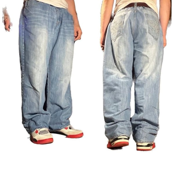 Avirex Relaxed Fit Embroidered Back Pocket Jeans 40x32