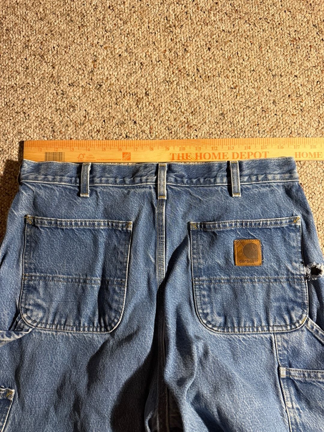Vintage Carhartt B137 DST Relaxed Fit Carpenter Jeans 34x32 8