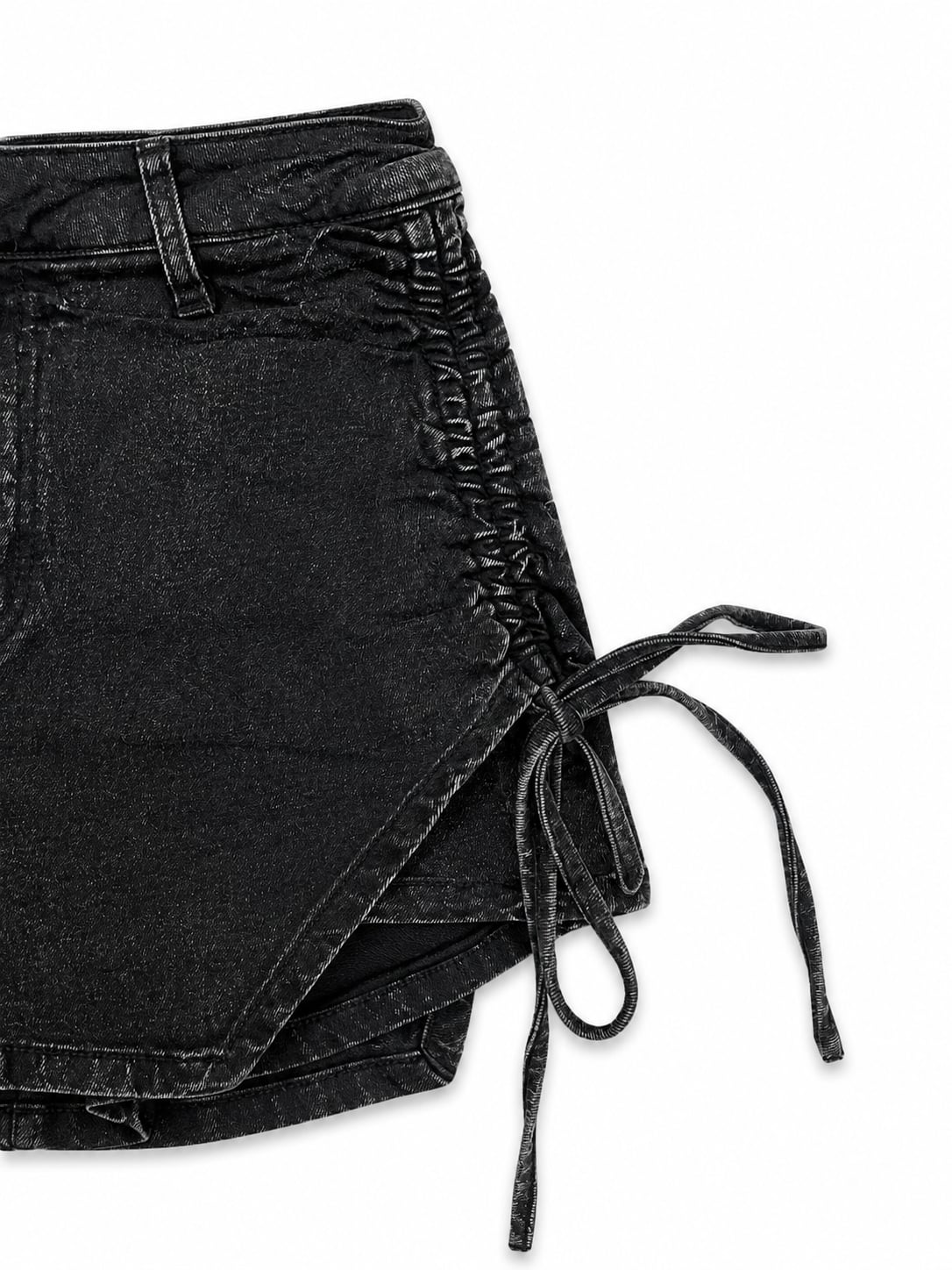 Always Cool Ruched Denim Mini Skort 3