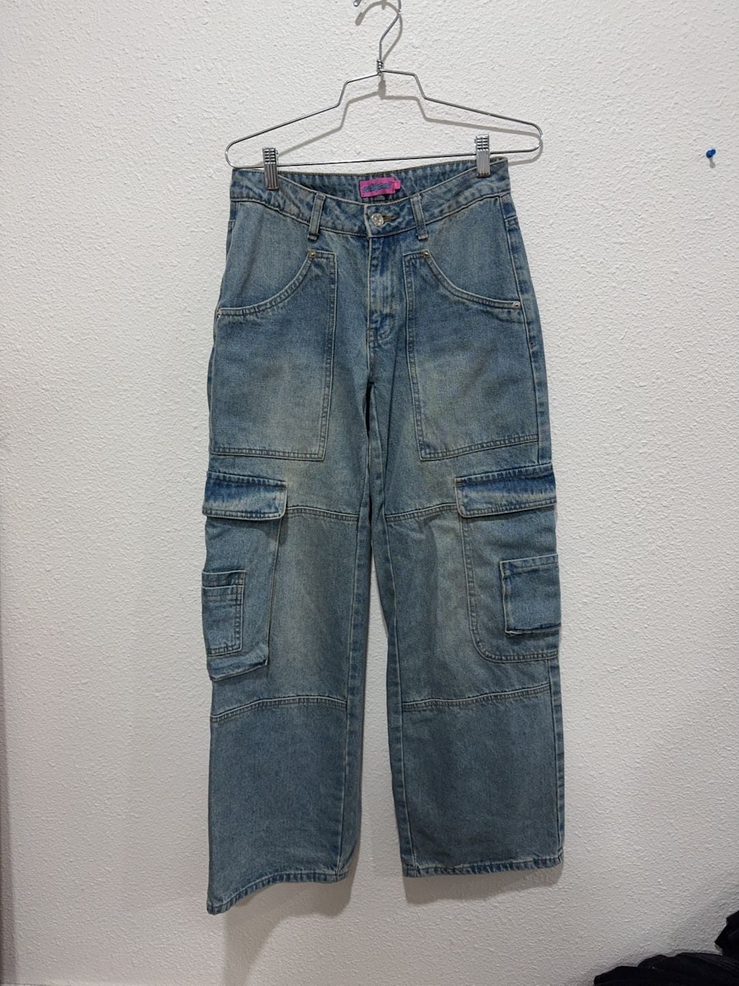 Edikted Cargo Denim Jeans Size XS 27/28 2