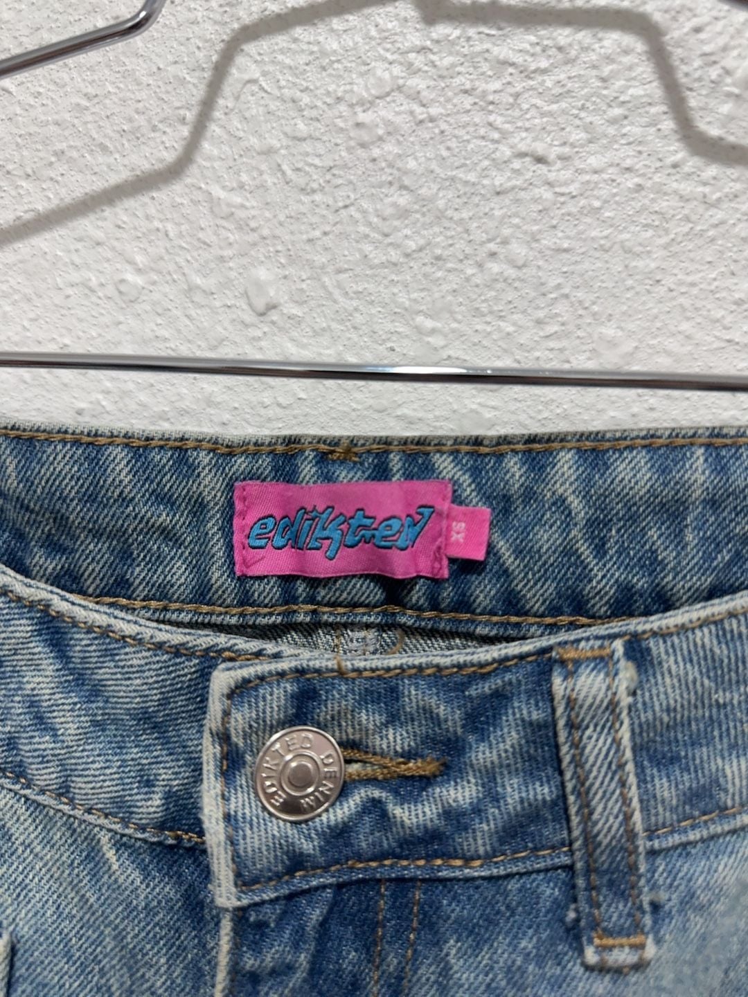 Edikted Cargo Denim Jeans Size XS 27/28 3