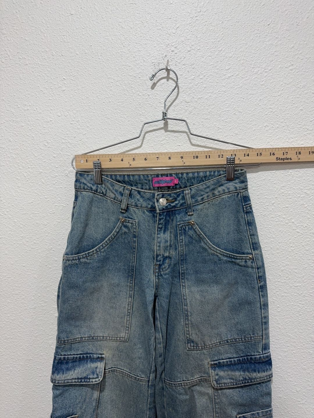Edikted Cargo Denim Jeans Size XS 27/28 6