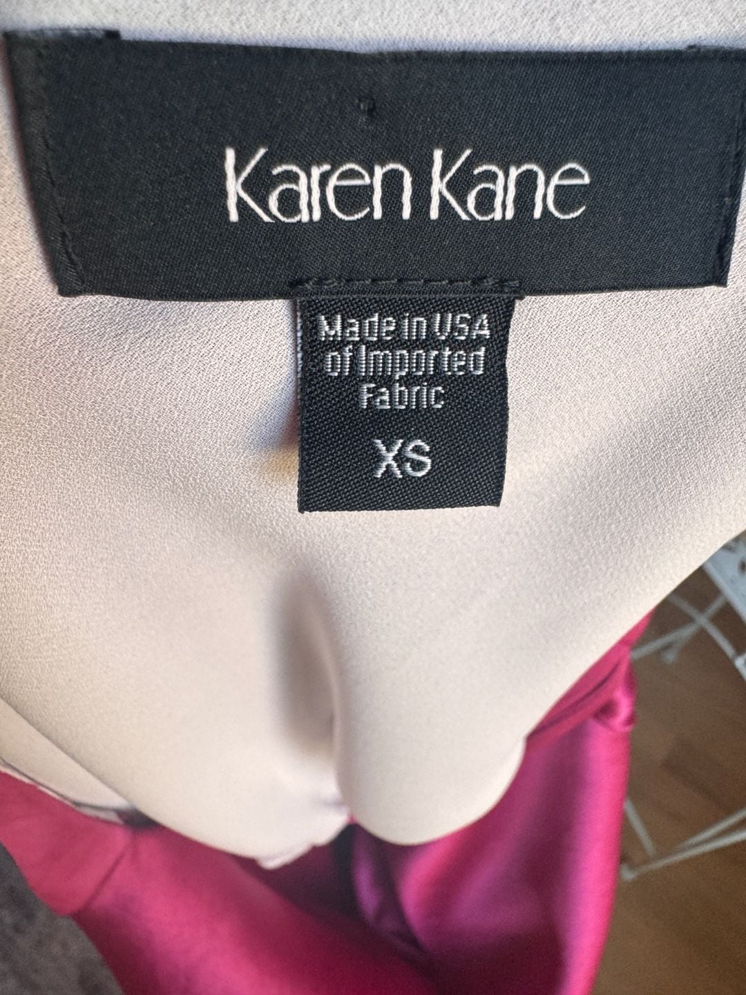 Karen Kane Fuchsia Satin Cowl Neck Camisole Top Size XS Made in the USA 4