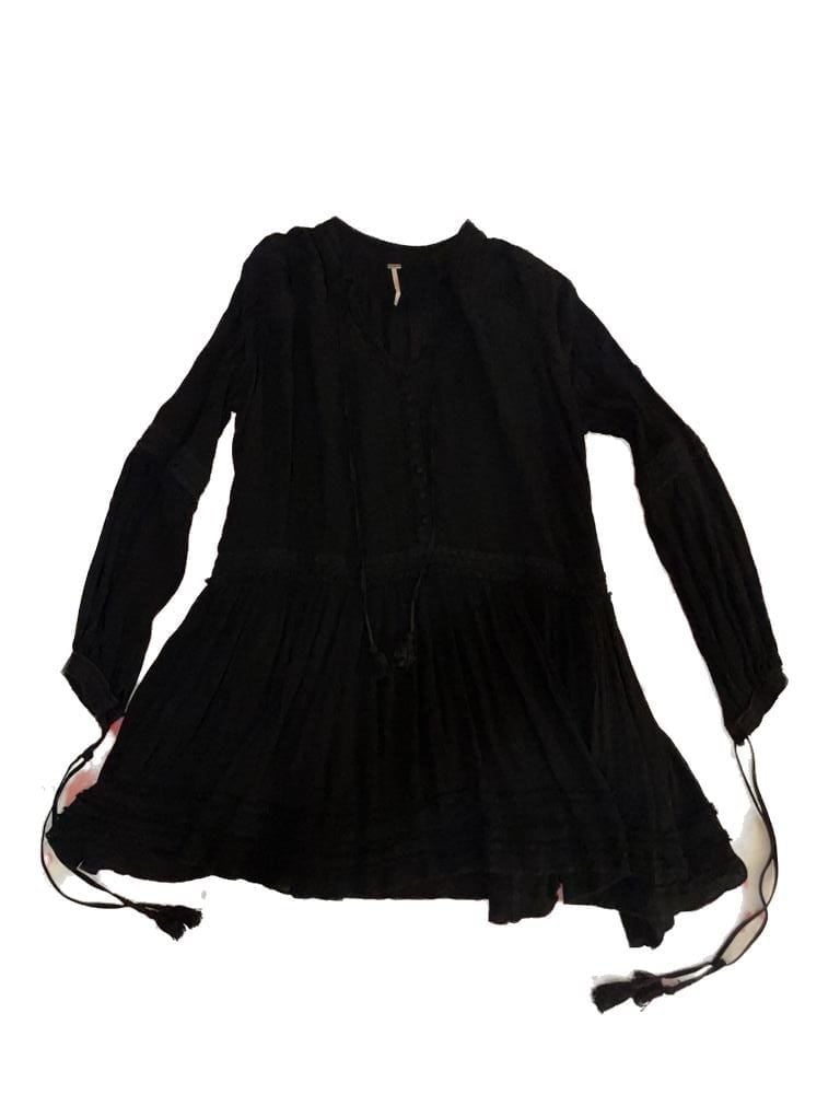 Size S Free People Black Gauze Tunic Top 2