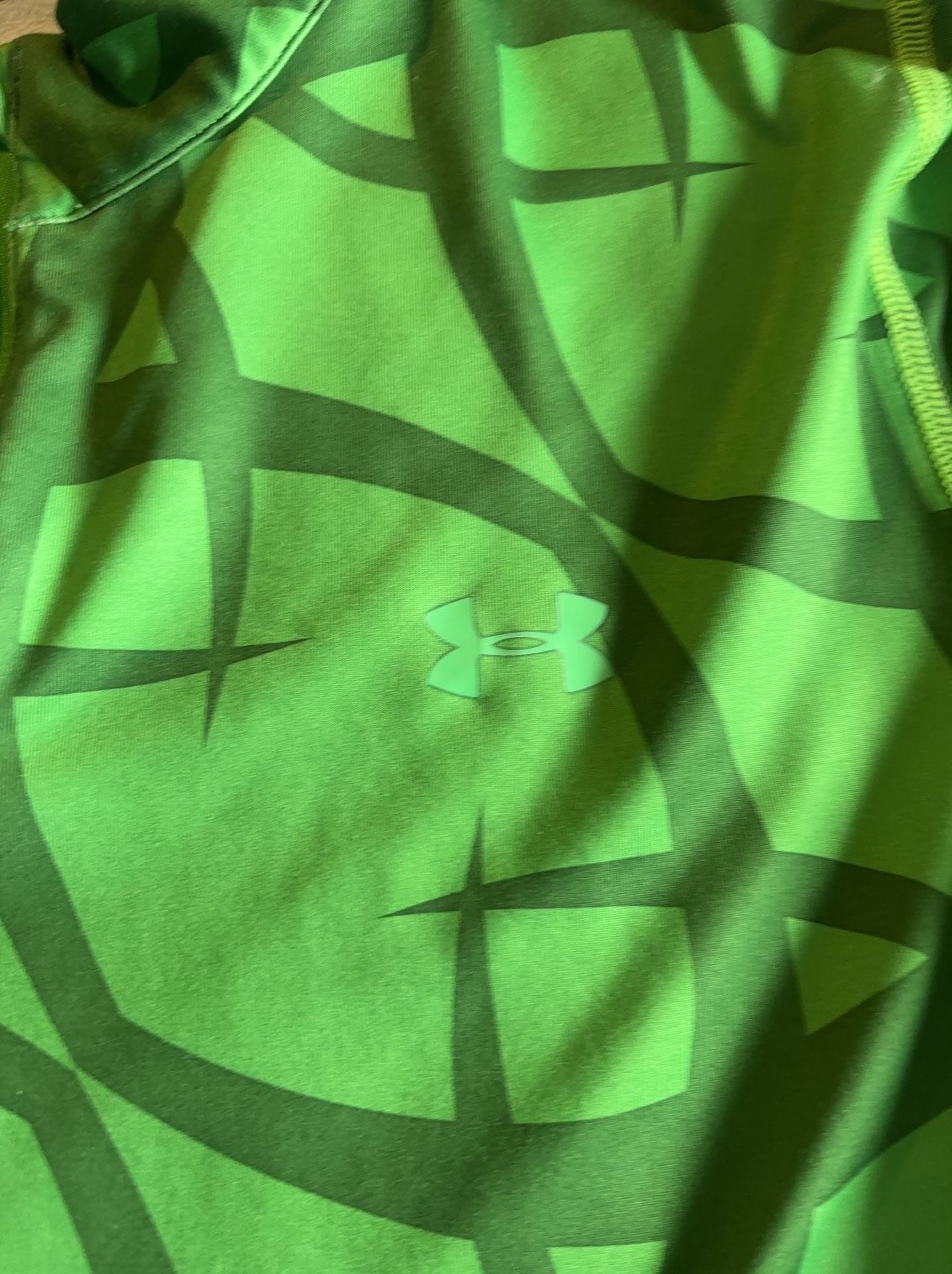 Under Armour Fitted 1/4 Zip Long Sleeve Shirt Green XL 3