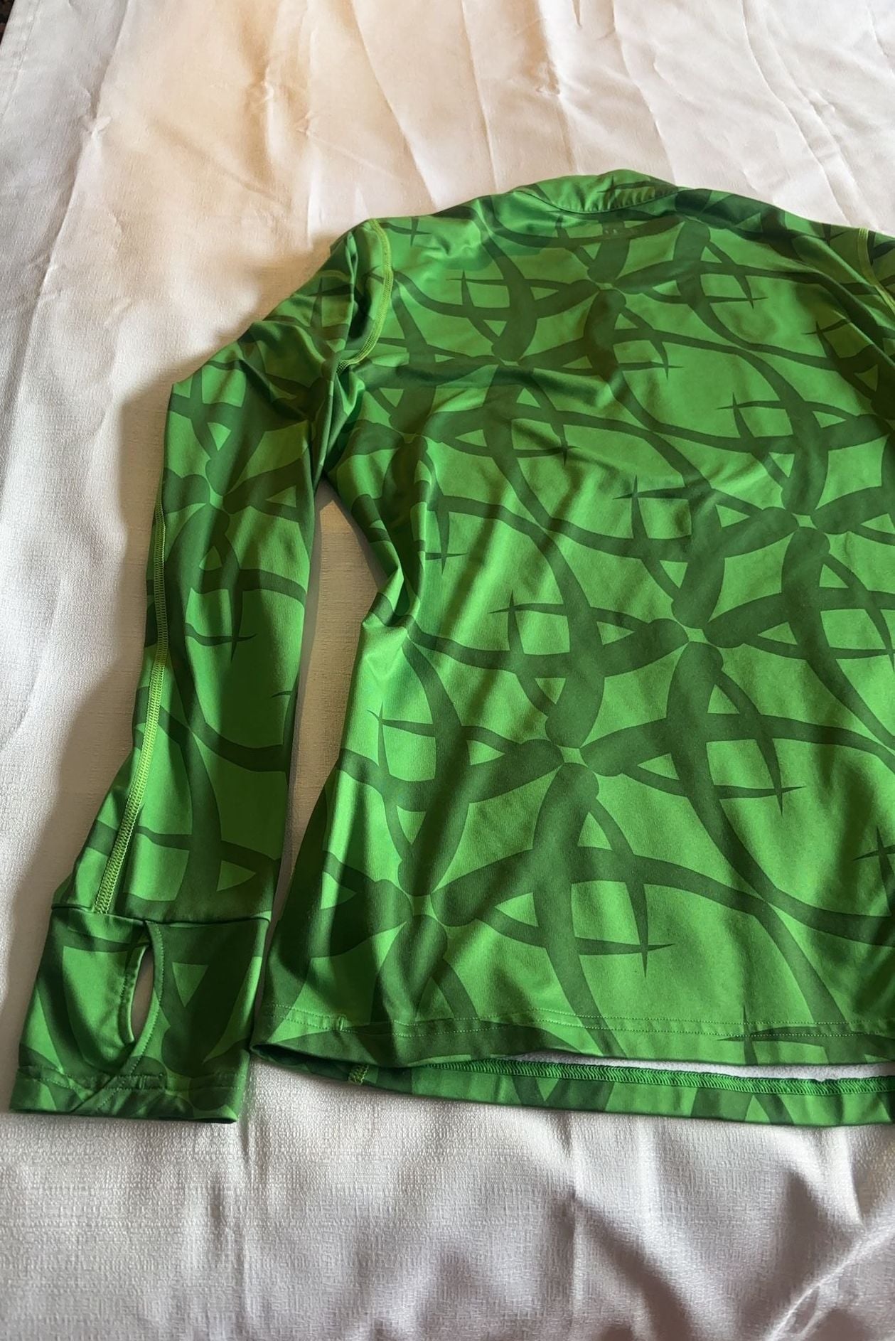 Under Armour Fitted 1/4 Zip Long Sleeve Shirt Green XL 8