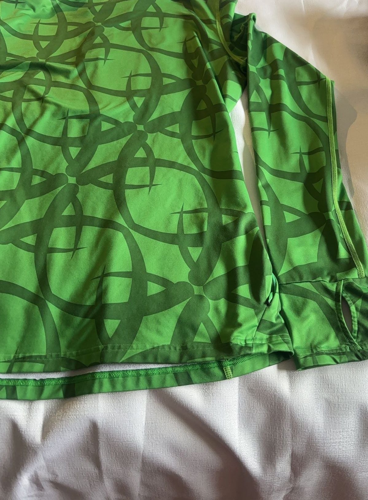 Under Armour Fitted 1/4 Zip Long Sleeve Shirt Green XL 9