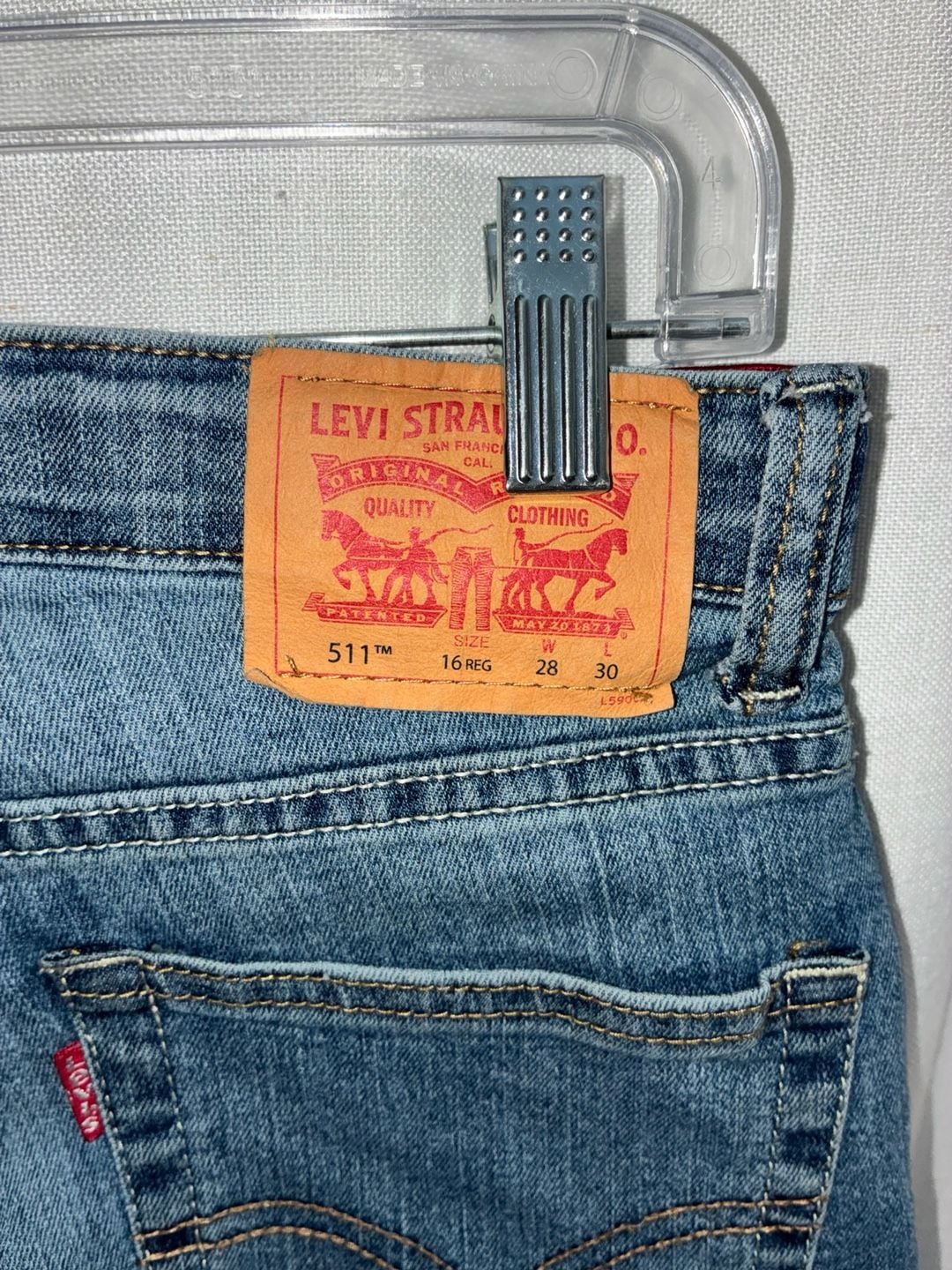 Levi's 511 Slim Fit Jeans Boys Size 16 Reg 28x30 6