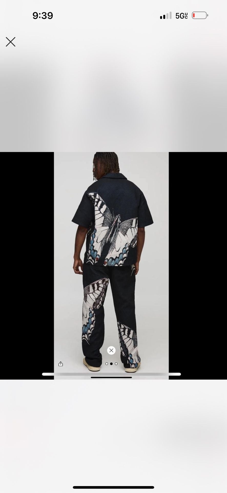 Butterfly Print Matching Shirt and Pants Set 1