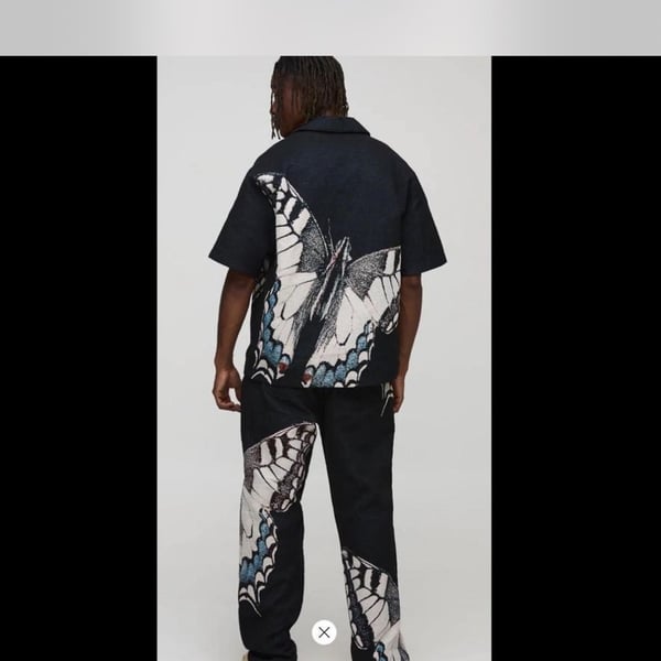 Butterfly Print Matching Shirt and Pants Set