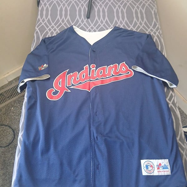 Vintage Majestic Cleveland Indians Reversible MLB Baseball Jersey